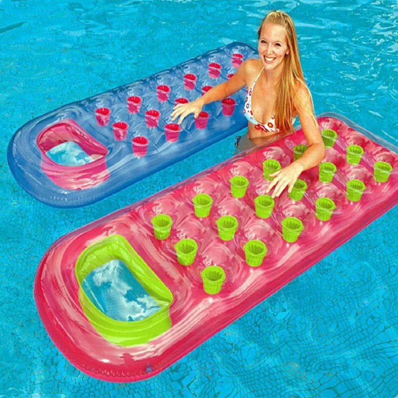 New 2016 Summer Large Inflatable Swimming Pool Water Floats Inflatable Raft Float Bed Float For 8