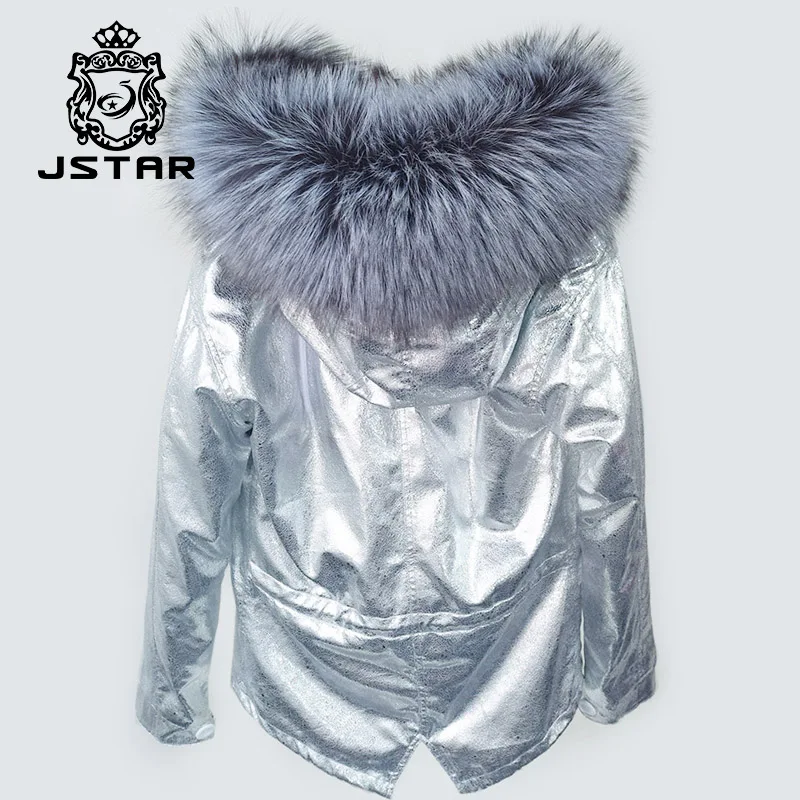 Unisex factory directly fur coat parka lined with real fox fur collar lining material short jacket