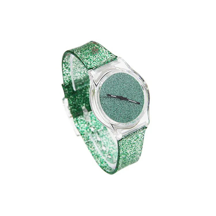 
Factory waterproof colorful wrist silicone jelly watch with customs logo 