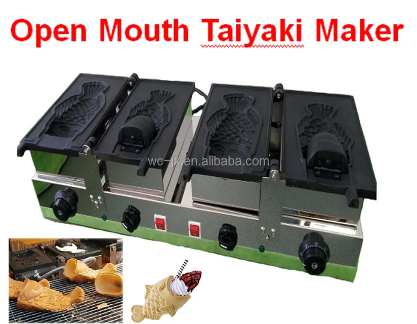 Commercial Waffle Maker Korea Taiyaki Big fish shape cake baker for sale