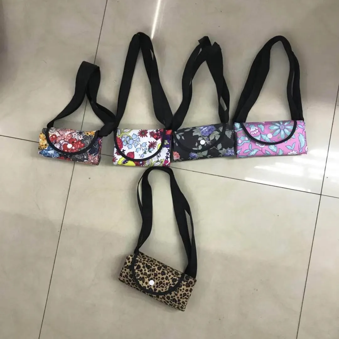 
Reusable 420d Foldable Polyester Shopping Rolling Up bags With Zipper 