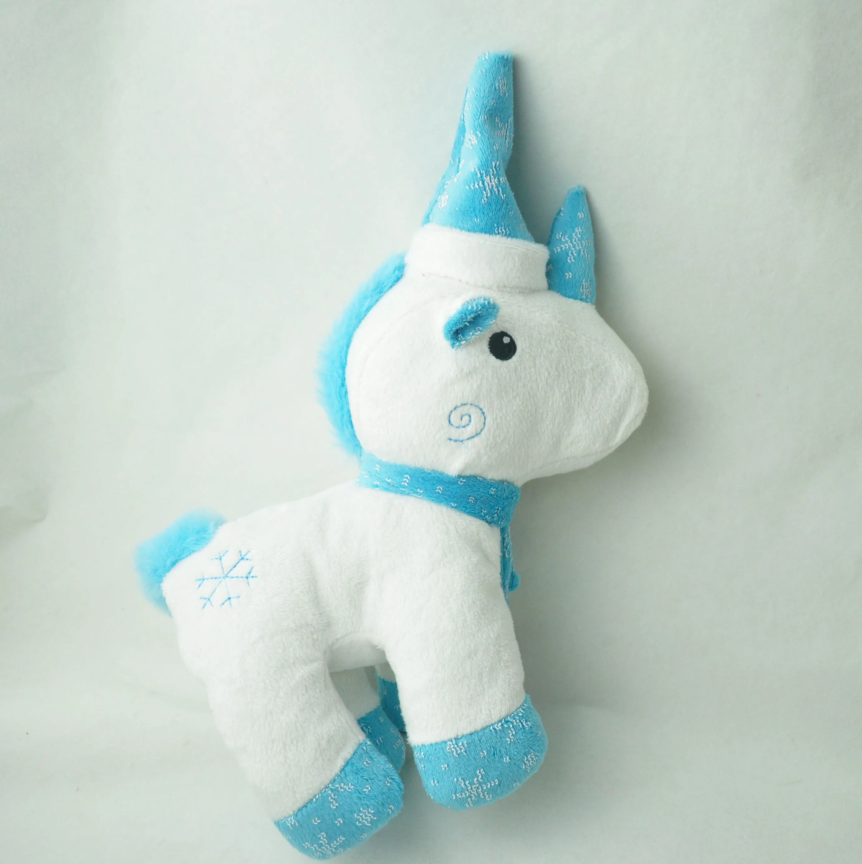 H34*W22*D9CM for safe pet plush Unicorn toys