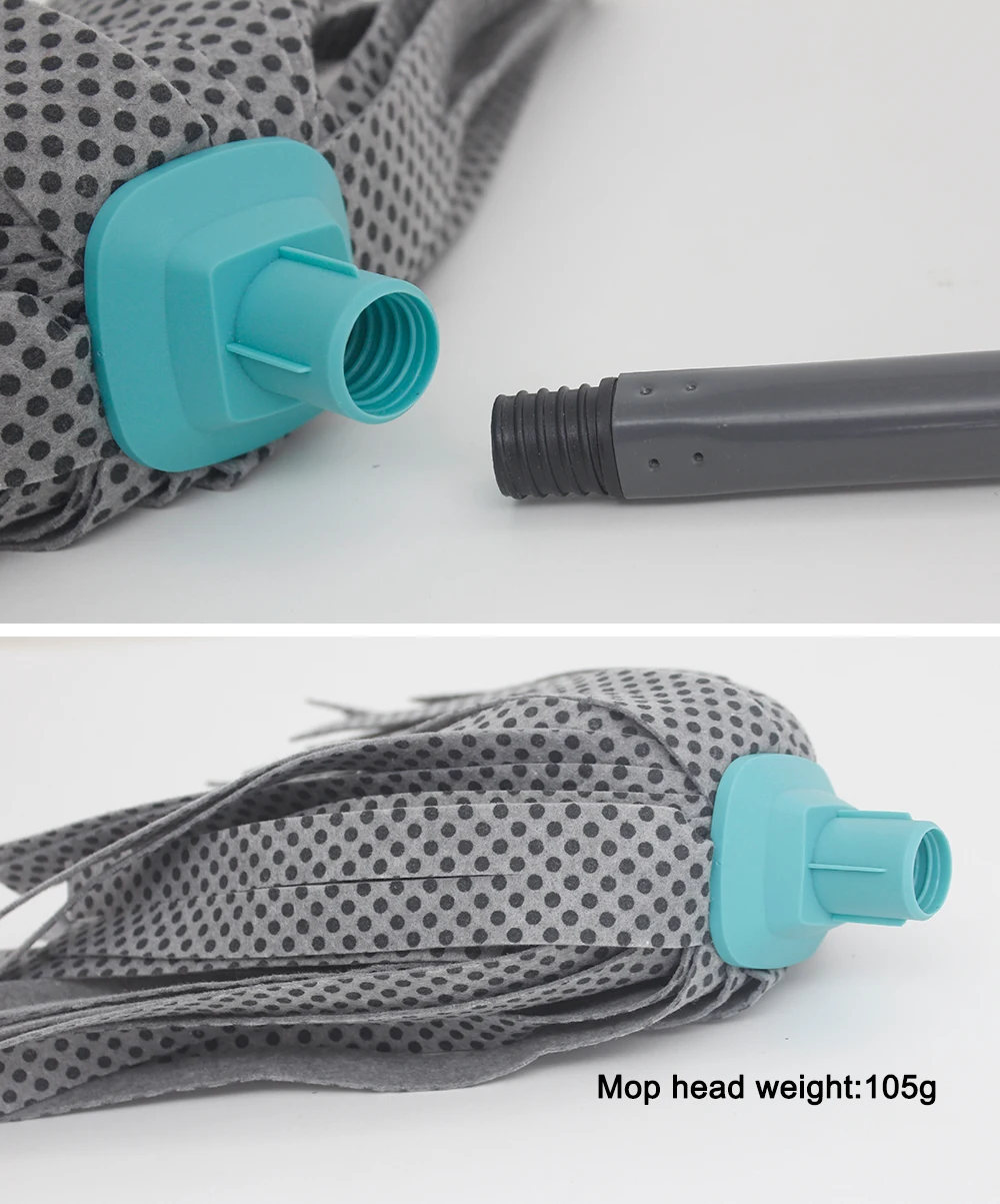 Floor cleaning tool round washable microfiber mop head