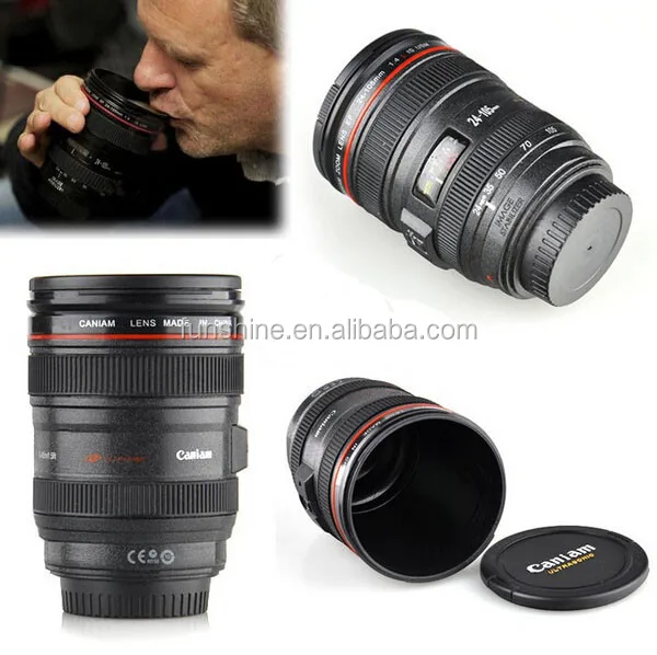 Plastic ABS Camera Lens Coffee Drinking Cups