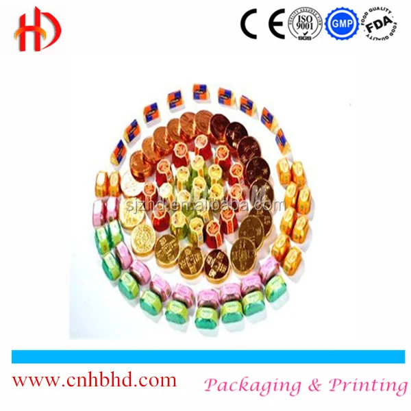 huangdao Aluminum Foil roll for chocolate packing wrapping paper