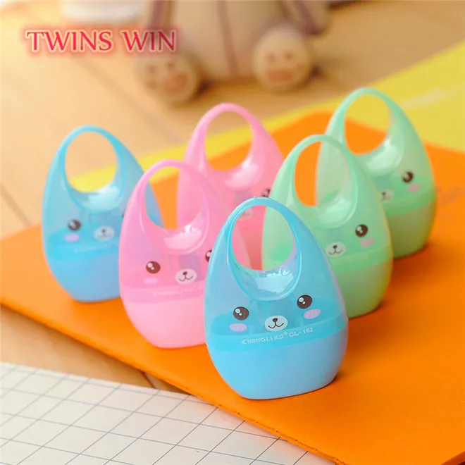 China supplier Customized office stationery list Competitive Price novelty plastic bag shaped standard pencil sharpener
