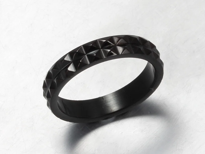 
Wholesale unique design black gear stainless steel ring designed for men 