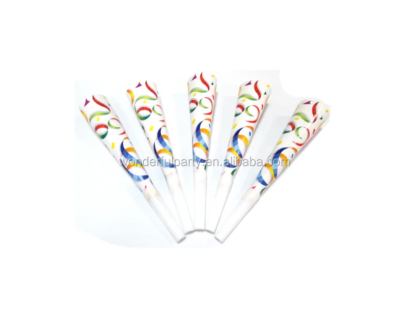 Wonderful Party Supplies Wholesale Cheap Price Support DIY CustomBrilliant Blue Blow Horn Party Blow Air Horn Party Paper Horn