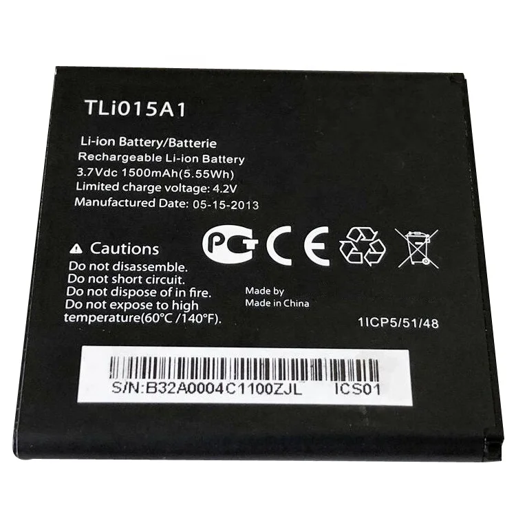 Wholesale Original Li-ion 1500mAh TLi015A1 Mobile Phone Battery for Alcatel One Touch Star 6010D 6010E 6010X OT-918 SS-8