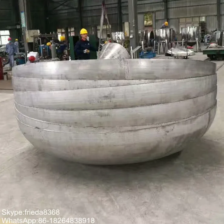 good quality large steel hemisphere tank pipe dome end cap for boiler