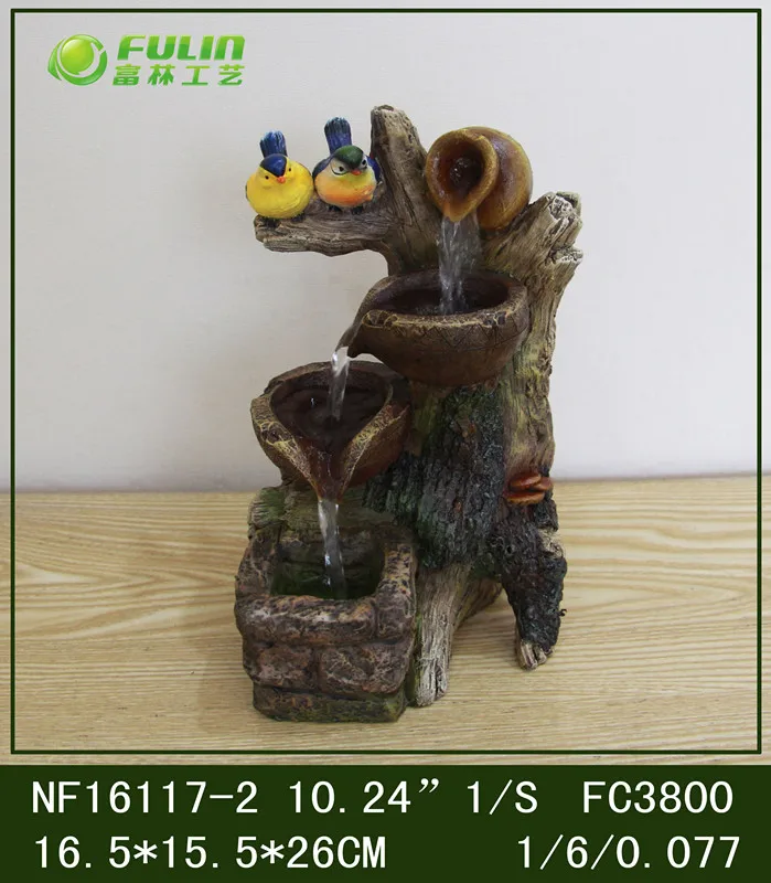 resin frog statue water fountain flower pot for home garden decoration