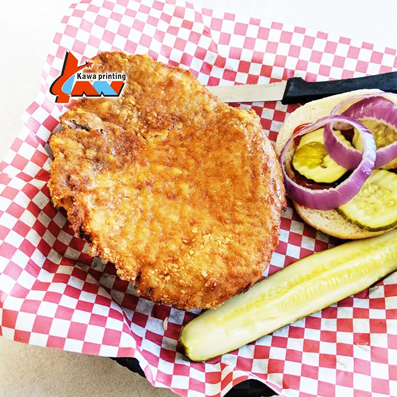 Food Wrapping Paper Packaging,Burger Wrapping Paper,Custom Printed Grease Proof Mg White Sandwich Paper Wrap