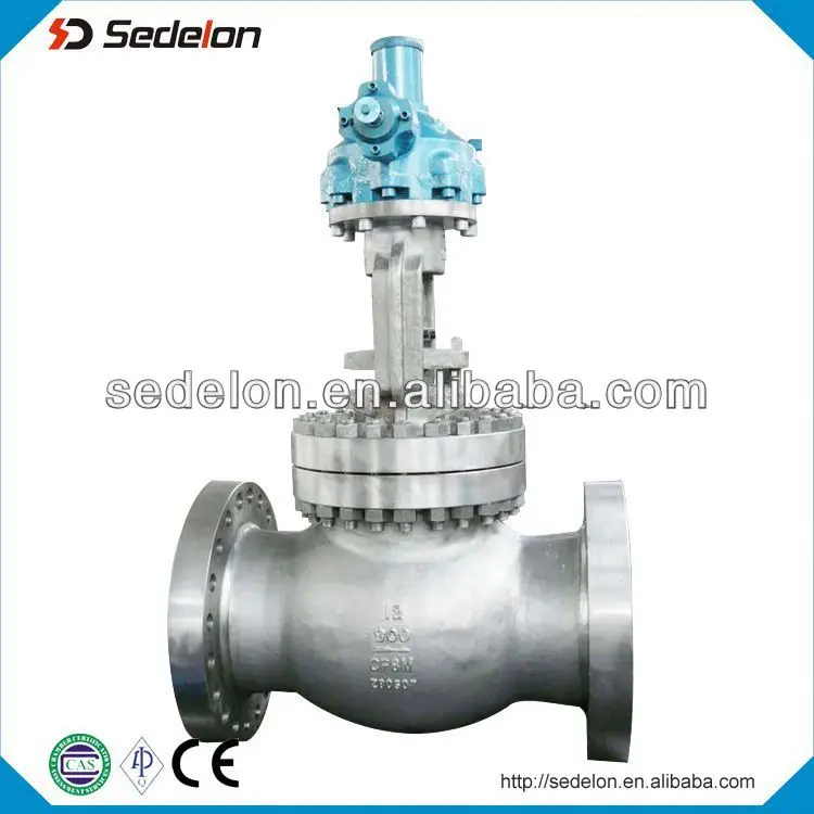 Sedelon Oil and Gas High Pressure 1500lb cast stainless steel WCB hand wheel steel flanged connection globe valves