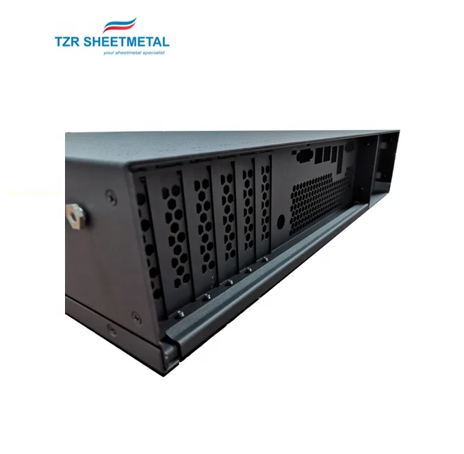 Custom Sheet Metal Fabrication 19inch IP20 Electronic Cabinet Enclosure SPCC For 2U Rack Mount Servers Chassis