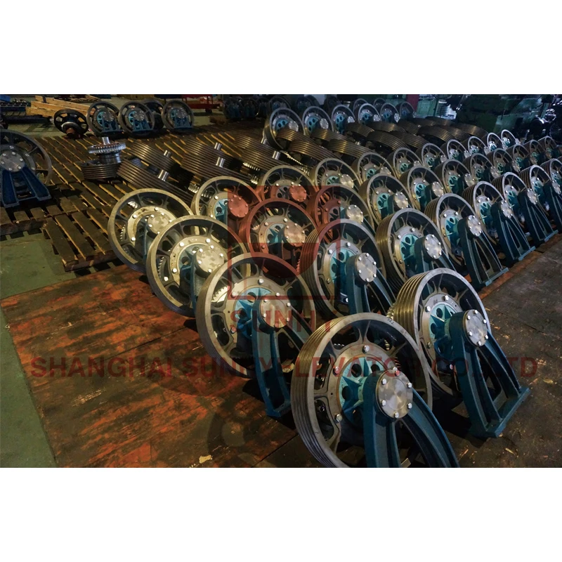 Elevator Machine , Geared Traction machine for Geared Traction Elevators with Gear Motor, Roping:1:1