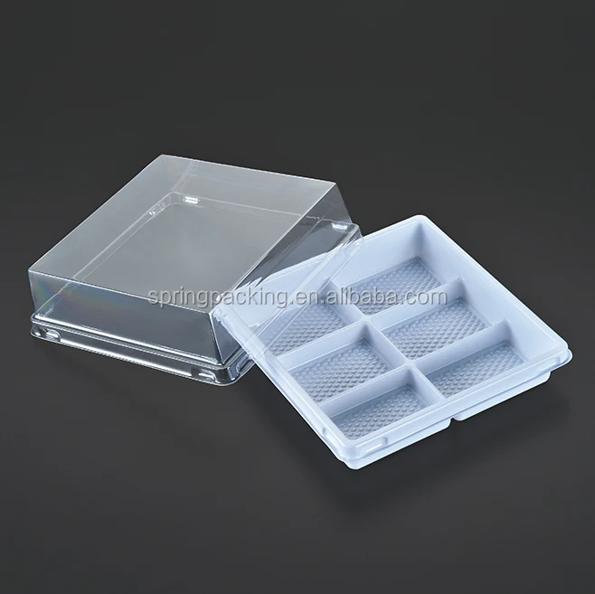 whole sale &custom style Plastic material cake tray &meat bakery pastry bread dessert tray boxes small middle large size