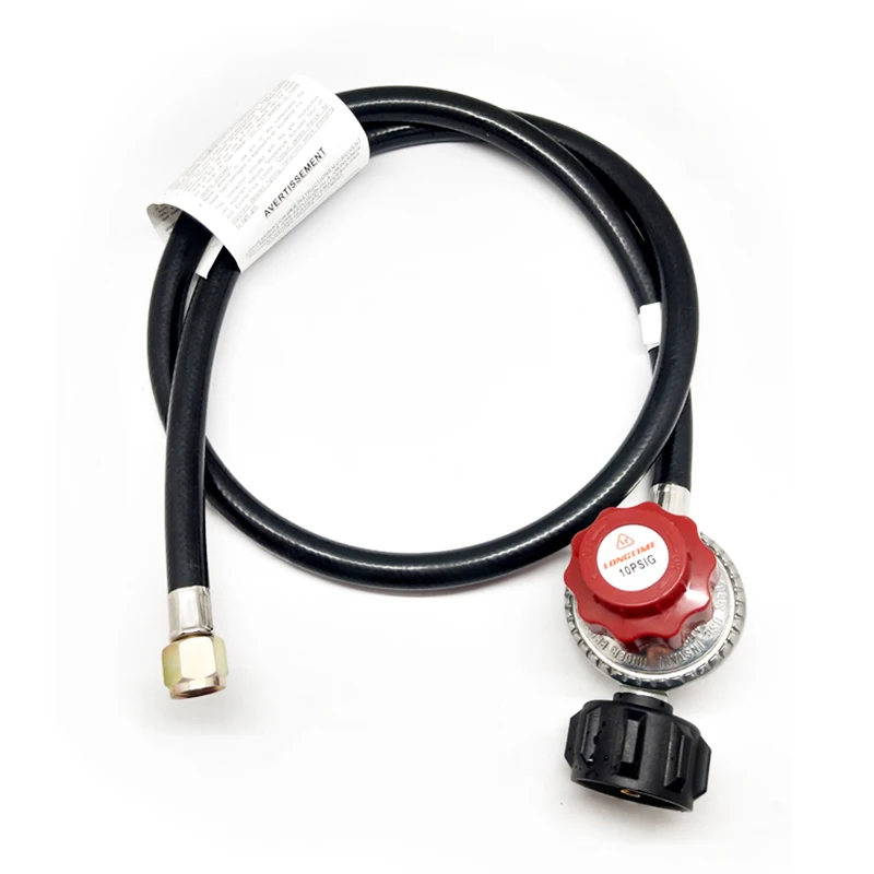
LONGTIME 0-10 PSI Adjustable High Pressure LPG Gas Cylinder Regulator for Fire Pit Heater Stove 