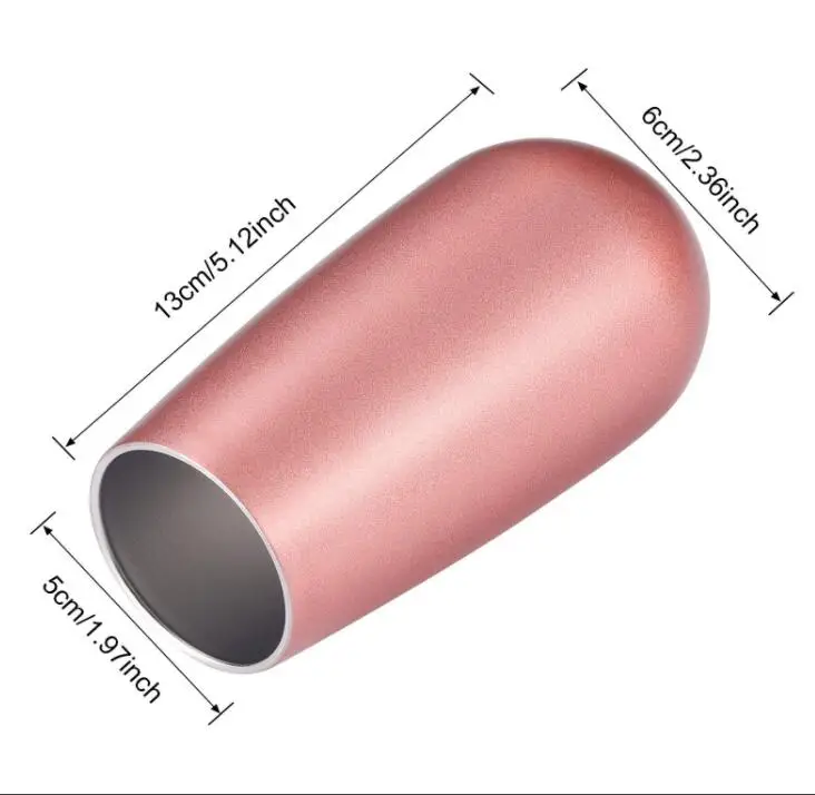 Stainless Steel Double-insulated Stemless Champagne Flutes tumbler 6 OZ LOVE Patterns Reusable Cocktail CupsToasting Glasses