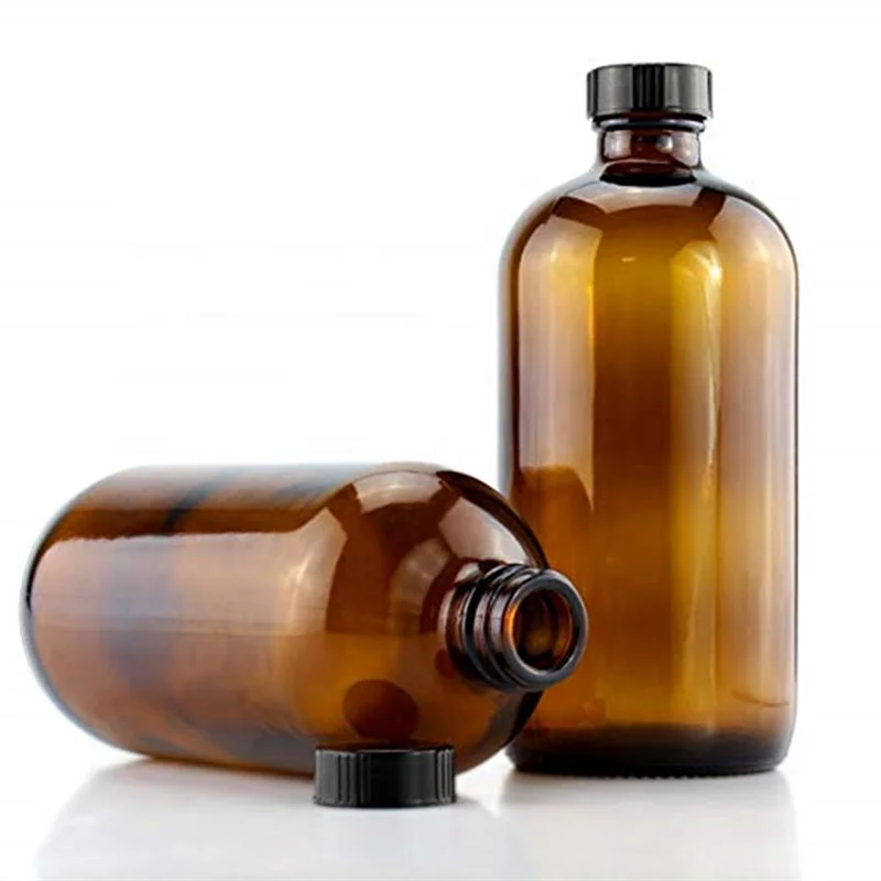 500ml 500ml 16oz Amber Glass Spray Bottles with Black Sprayer Trigger for Essential Oil Aromatherapy cleaning