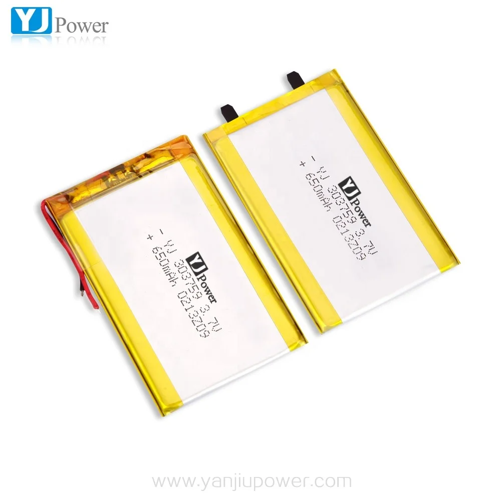 603759 3.7v lithium battery 700mAh lipo battery 3.7v lithium polymer rechargeable battery