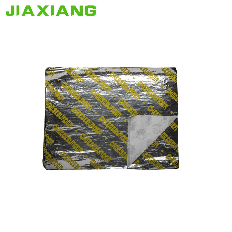 custom pattern  food packaging aluminium foil  laminate paper  for hamburger packaging paper