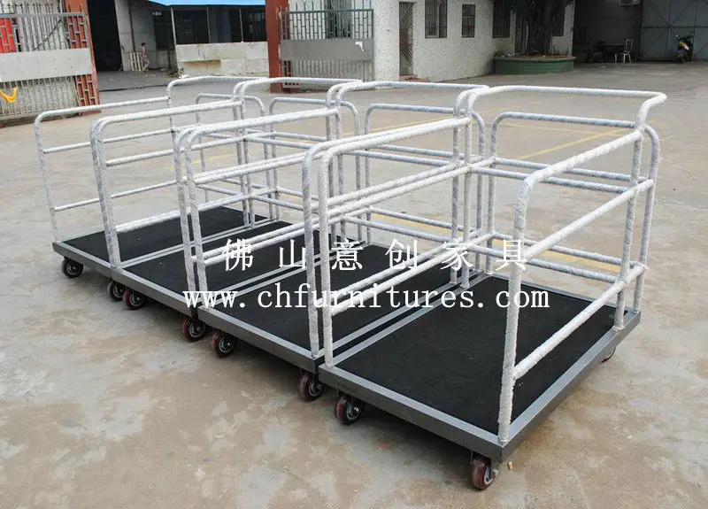 Рынок США прочный и крепкий танцпол тележка с черным ковер YC-0278