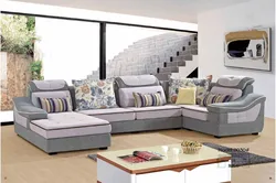fabric modern sofa set interior furniture mobilier