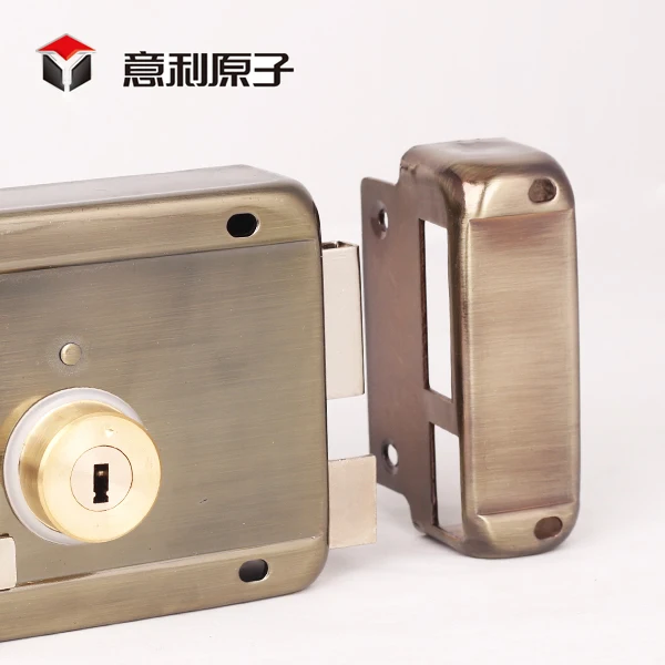 From Zhongshan Factory Rim Night Latch Lock Steel Lock The Door Wire Drawing rim lock