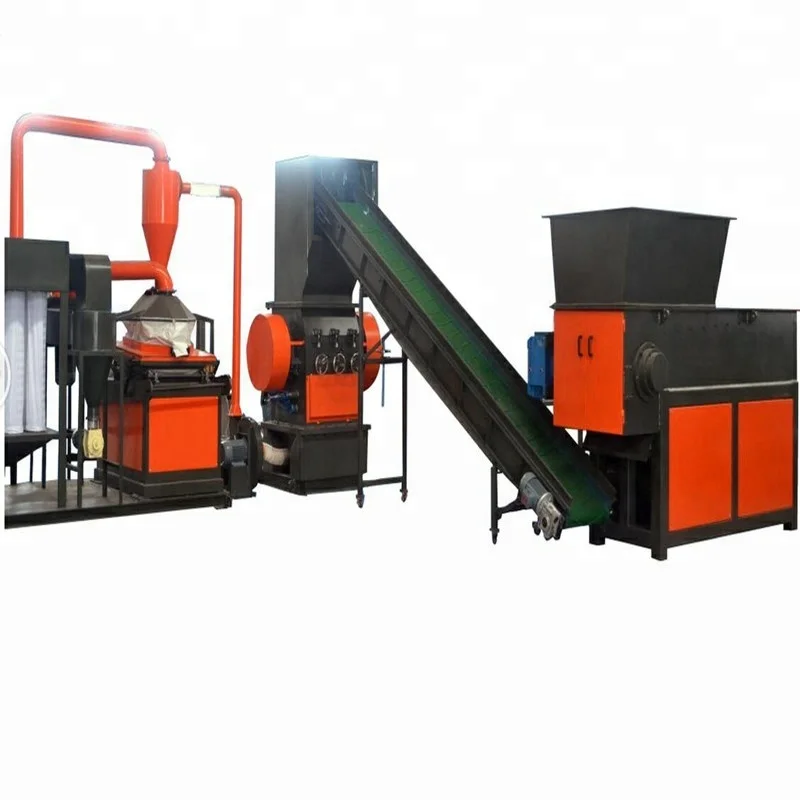 500kg per hour scrap copper cable granulator machine wire recycling production line with heavy duty granulator