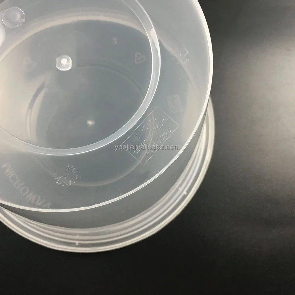 disposable plastic 1750ml / 60oz microwave food / fruit / pasta containers with company names in lids