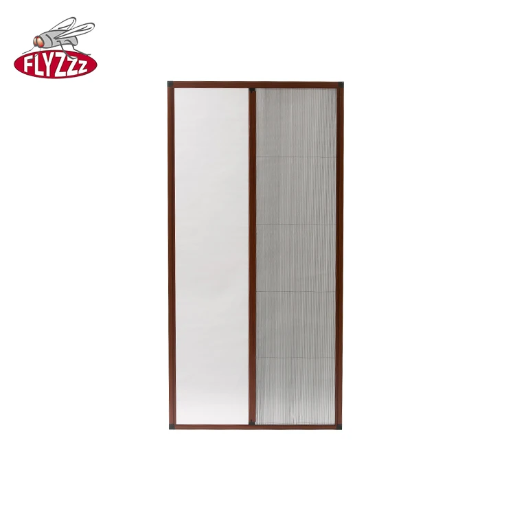 Low price pull anti mosquito pleated fiberglass mesh whole door screen