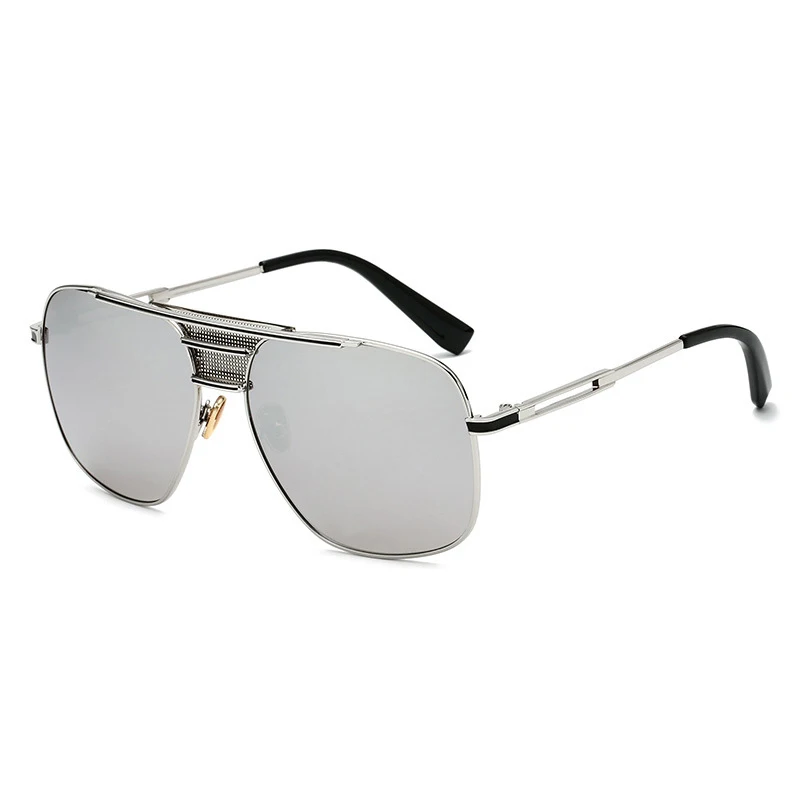 Stylish Sun glasses Designer Luxury Branded Shades Colorful Mirrored Titanium Alloy Frame USA Men Metal Sunglasses