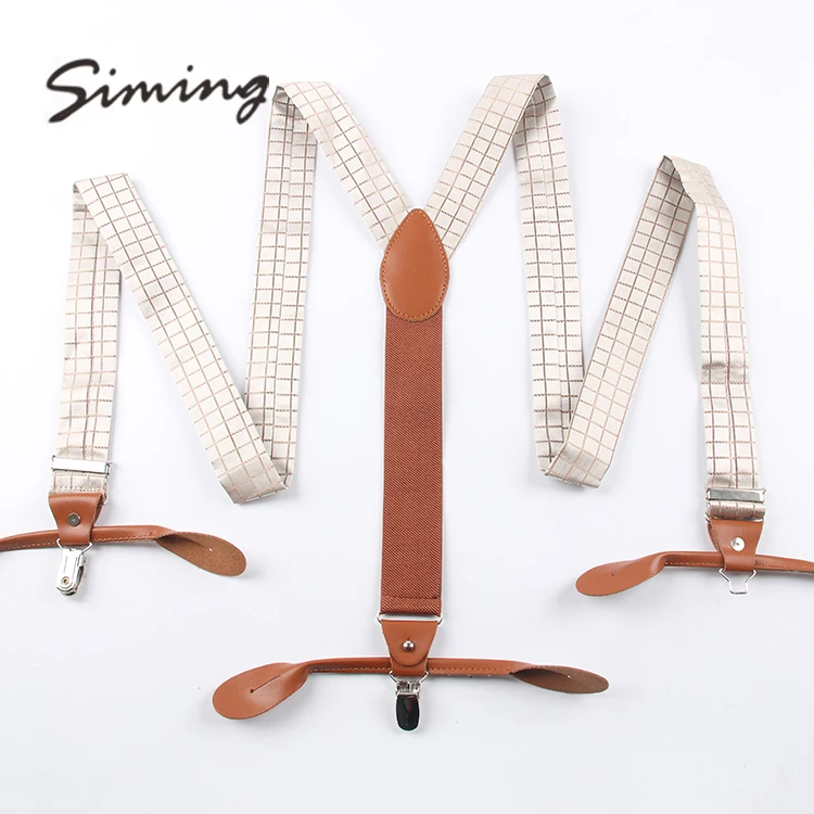 Новый дизайн, модные цветные тканые мужские подтяжки, набор для мужчин