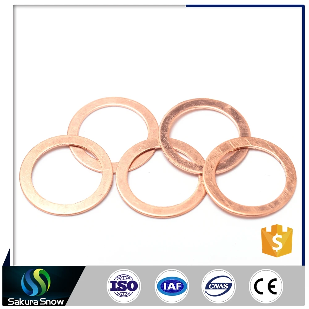 Copper Washer Solid Gasket Sump Plug Oil Seal Fittings 10*14*1MM Tool