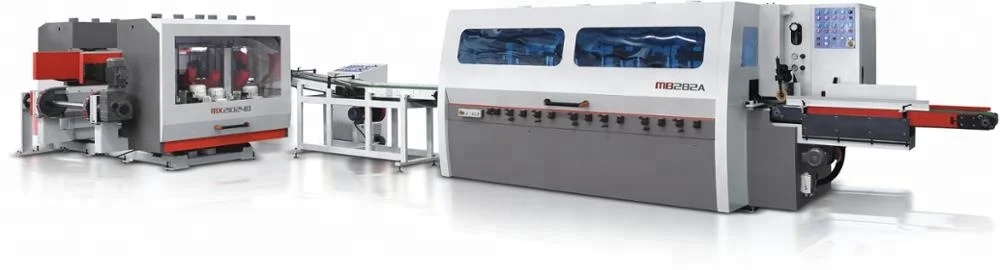 VH-MX21024B High Efficiency Laminate MDF Floor Click Profile  CNC Double End Tenoner