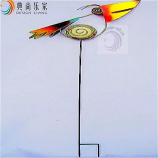 2017 wholesale metal butterfly solar garden light stake