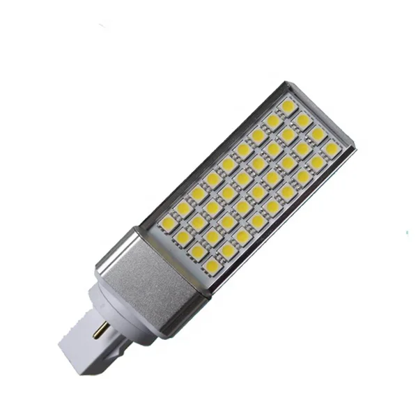 
Able High Quality No flicker Eye Protect Aluminum Housing milky cover 7W 5050 SMD 120V 230V 2700k G24 Plug in Led Light 