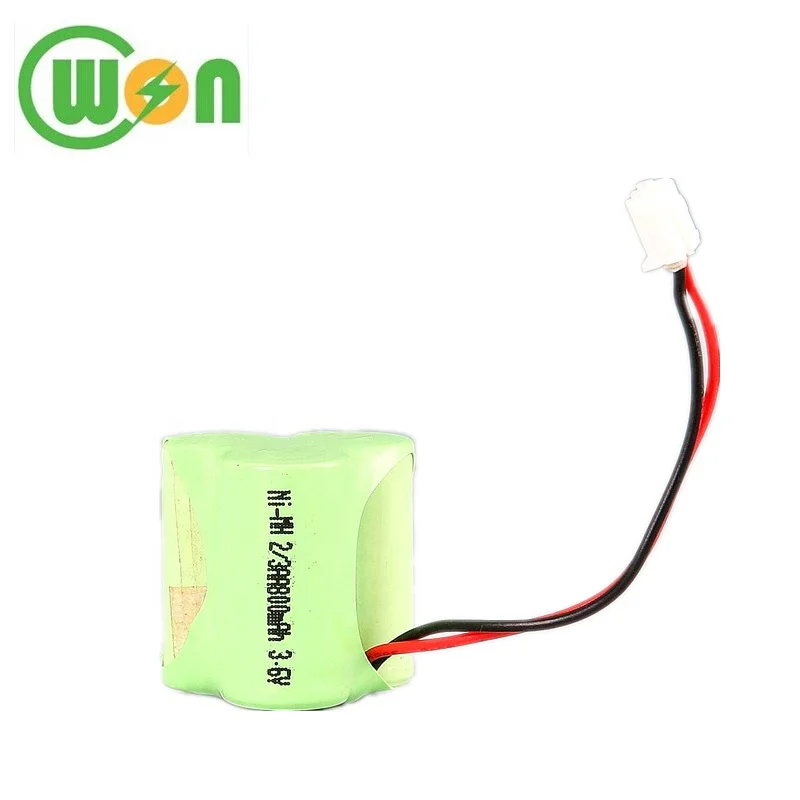 Customized 3.6V NiMH Battery 2/3AA 800mAh Triangle Rechargeable NIMH Battery Packs