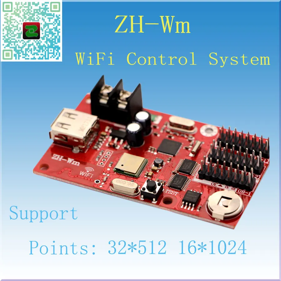 Free Led Display ZH-Wm WiFi Control Software Led Control Card, Send Dada by Phone