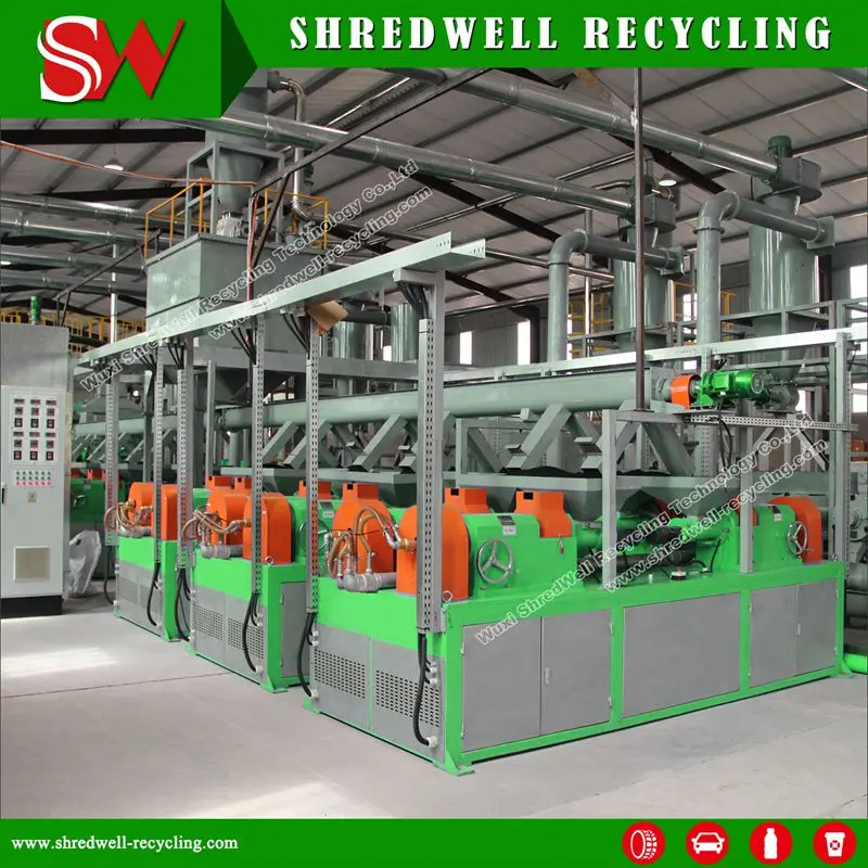 Factory Rubber Crumb Producing Scrap Waste Tyre Recycling System