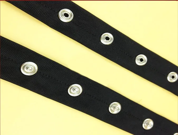 Metal snap button tape with prong snap buttons, metal buttons tape