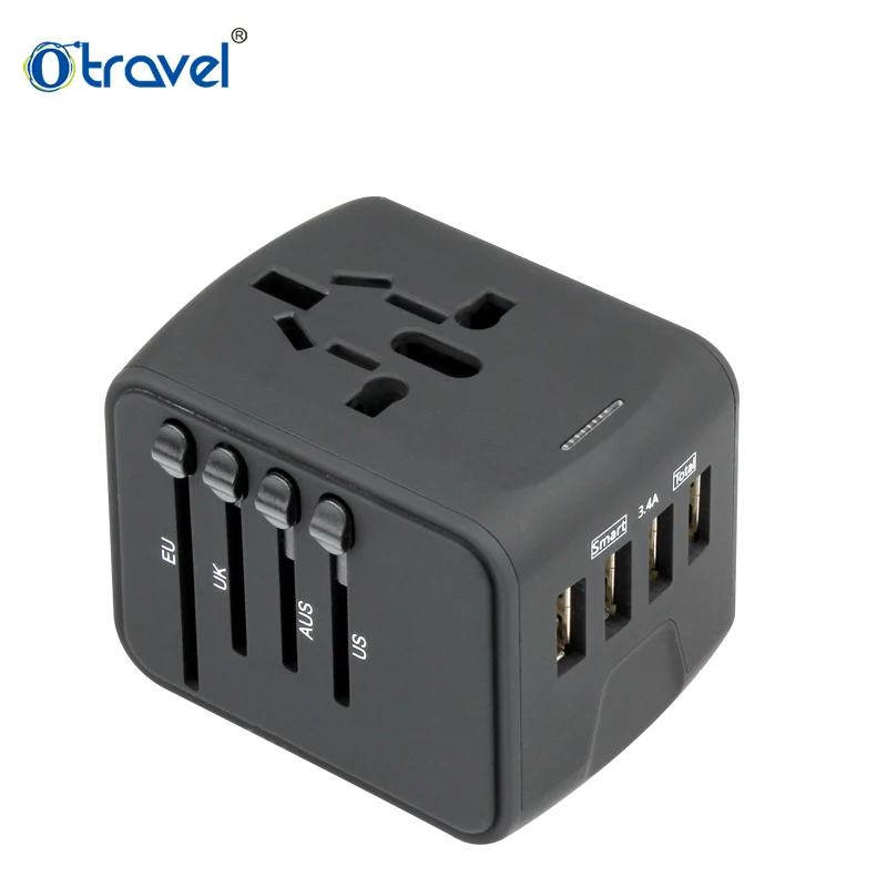 Universal USB international power adapter universal adaptor travel plug adapter converter Travel adaptor with 4 USB wall adapter
