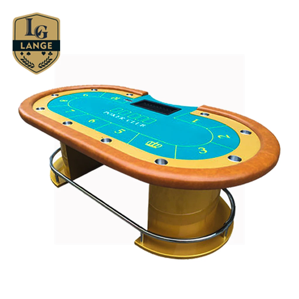 Casino Texas Poker Table Deluxe Wood Used 9 Person Poker Table