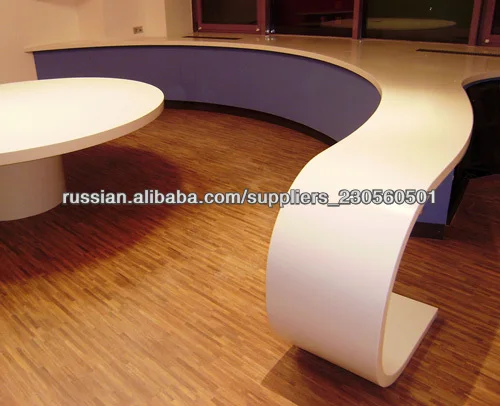 Corian countertop with radius curves