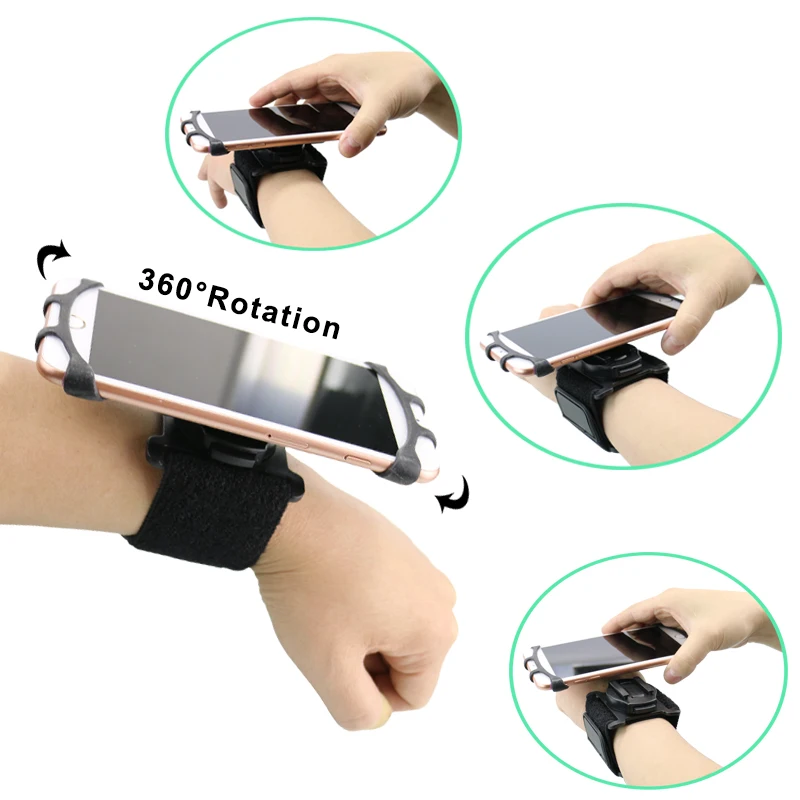 
2020 OBSHI sport armband Mobile Phone Sport Wrist Bag 360 Rotatable Easy Mount Phone Armband 