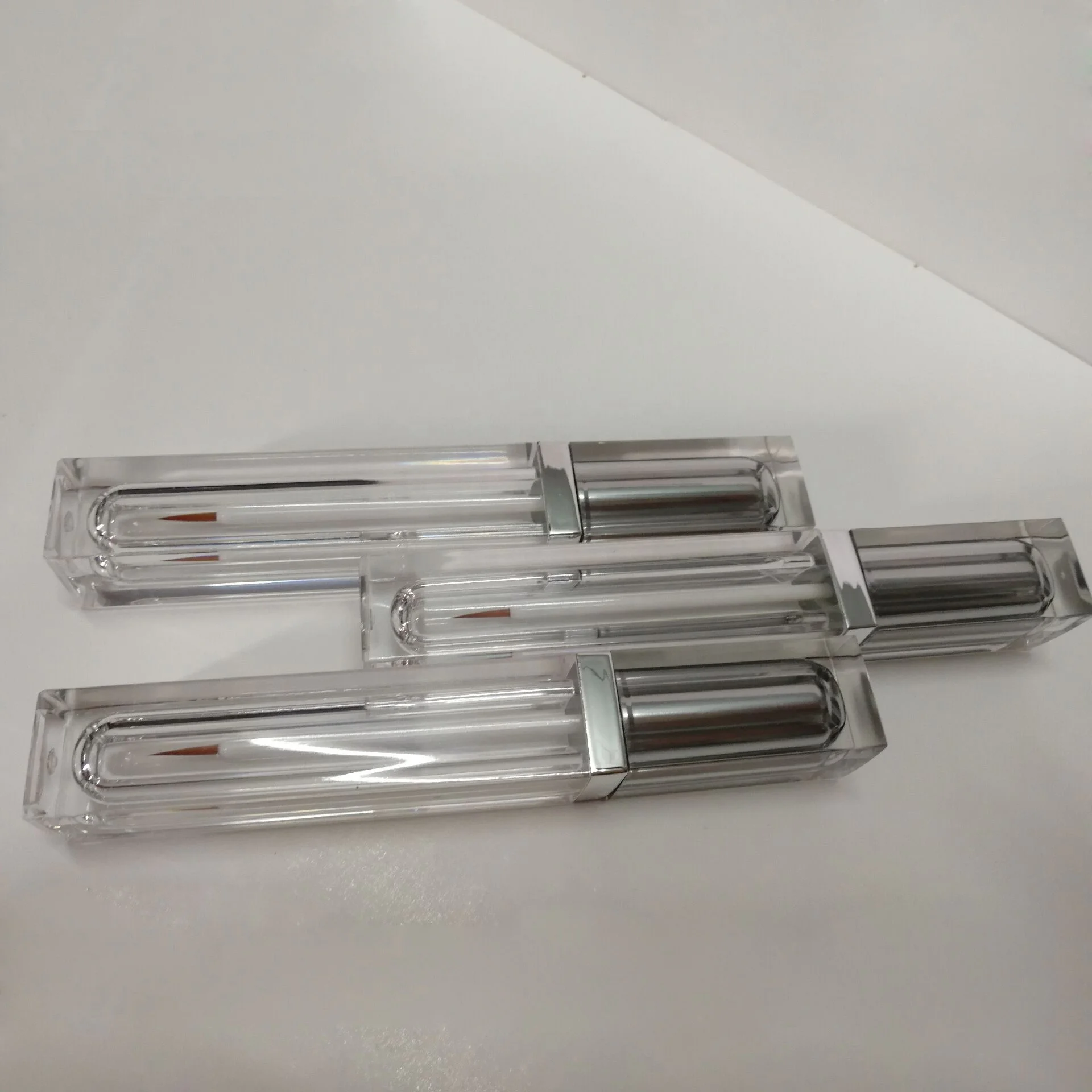 8ml square clear plastic cosmetic eyelash growth serum tube