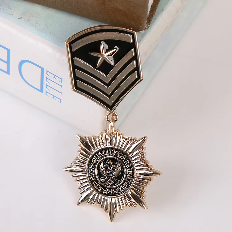 police metal pakistan army cap saudi emblem gold pilot wings rainbow pin oval embossed logo furniture badge emblem star wallet