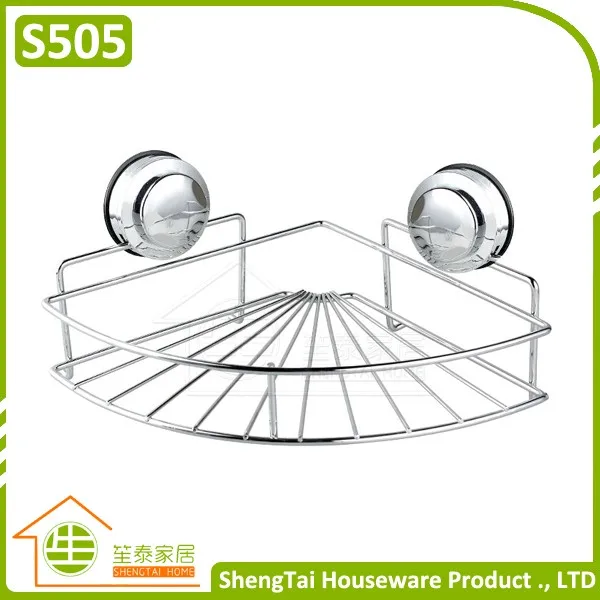
Bathroom Accessories Double Sucker Triangle Bathroom Storage Shelf 