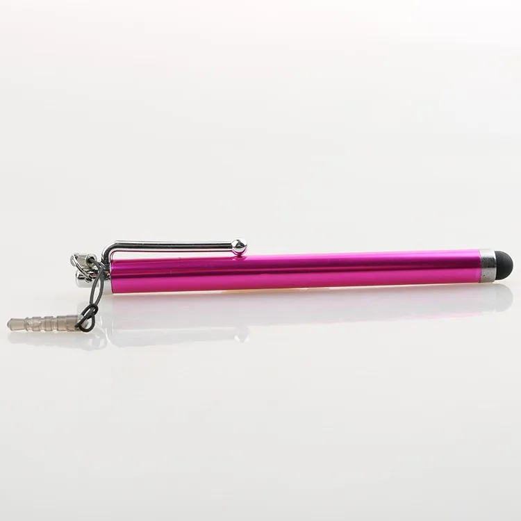 
High Quality Good Writing Fine Soft Rubber Tip Screen Touch Stylus Pen with Hanging Rope 