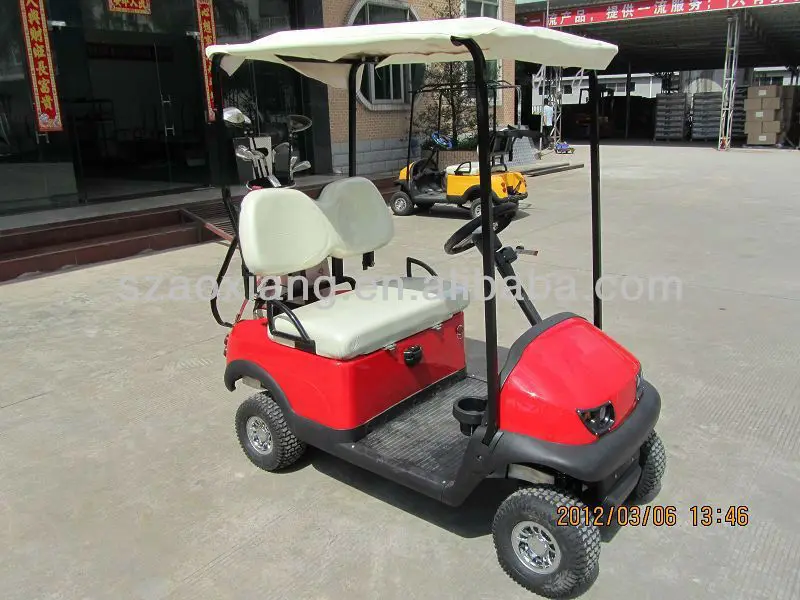 cheap two person electric golf cart for sale with golf bag holder